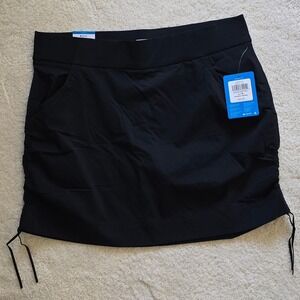 Columbia Sportswear Omni Shield Skort Sz Large Black Side Ruching Outdoor NWT